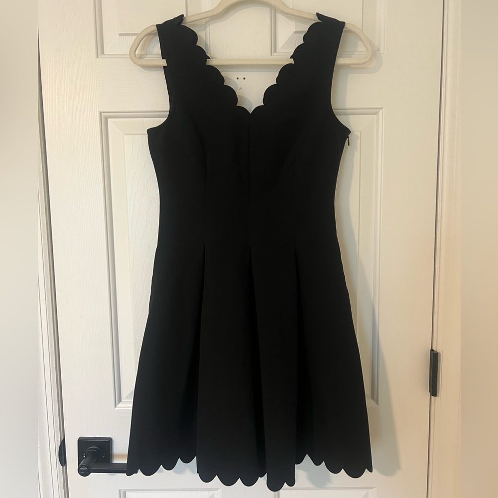 Banana Republic Black Scalloped Mini Dress